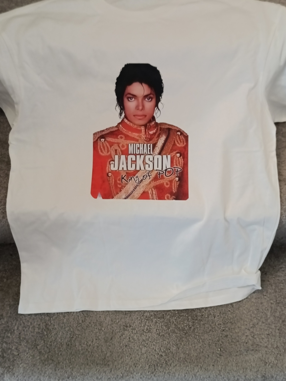 White Graphic Michael Jackson Tribute Tee New XL